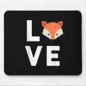 I Liebe Füchse Niedlich Fox Funny Fox Liebe Tierge Mousepad (Vorne)