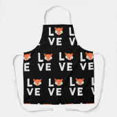 I Liebe Füchse Niedlich Fox Funny Fox Liebe Tierge Schürze (Vorderseite)