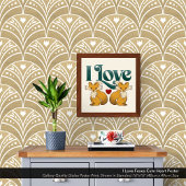 I Liebe Füchse Niedliches Herz Poster