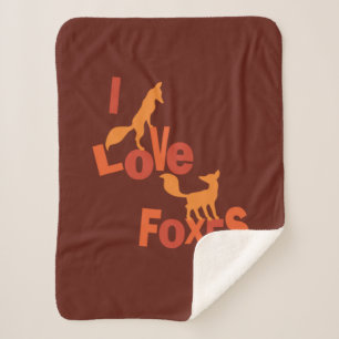 I Liebe Füchse Sherpadecke