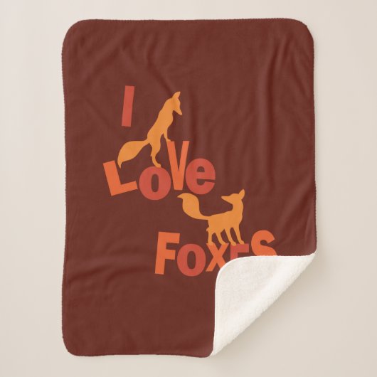 I Liebe Füchse Sherpadecke (Vorderseite)