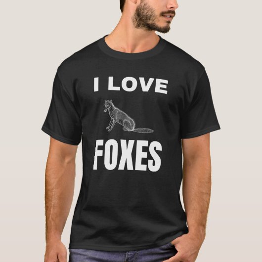 I Liebe Füchse T-Shirt (Vorderseite)