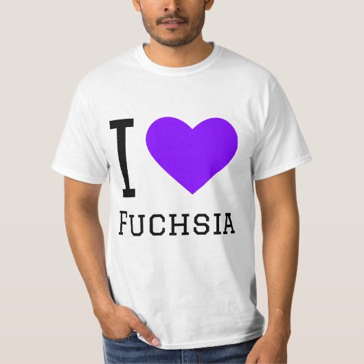 I Liebe fuchsia T-Shirt (Vorderseite)