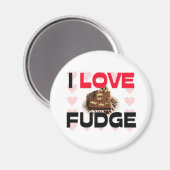 I Liebe Fudge Magnet (Vorderseite/Rückseite)