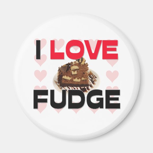 I Liebe Fudge Magnet (Vorne)