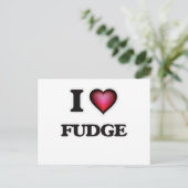 I Liebe Fudge Postkarte (Stehend Vorderseite)