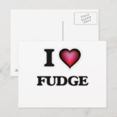 I Liebe Fudge Postkarte (Vorne/Hinten)