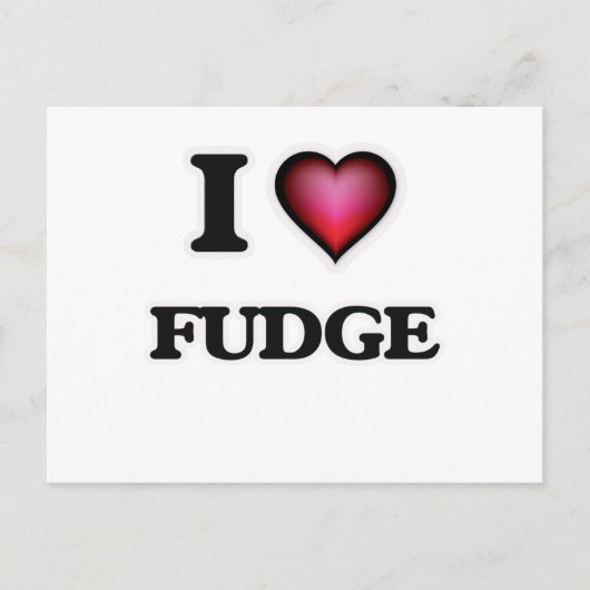 I Liebe Fudge Postkarte (Vorderseite)