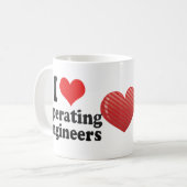 I Liebe-funktionierende Ingenieure Kaffeetasse (Vorderseite Links)