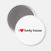 I Liebe Funky House Magnet (Vorderseite/Rückseite)