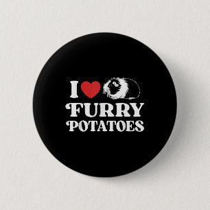 I Liebe Furry Potato Funny Guinea Schweinekekeppic Button