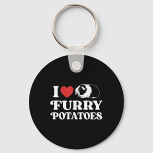 I Liebe Furry Potato Funny Guinea Schweinekekeppic Schlüsselanhänger