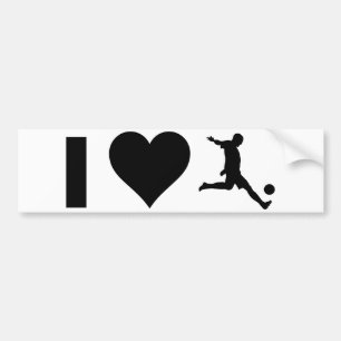 I Liebe-Fußball Autoaufkleber