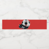 I Liebe Fußball, Fußball und Schuh Wasserflaschenetikett (Einzelnes Label)