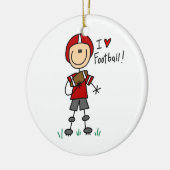 I Liebe-Fußball Keramikornament (Links)