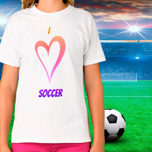 I Liebe Fußball - Kinder T - Shirt