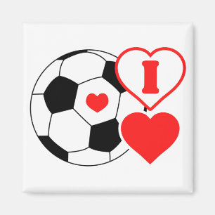 I Liebe Fußball Magnet