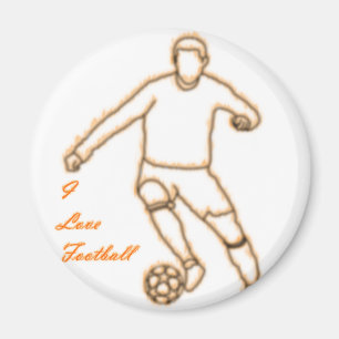 I Liebe-Fußball-Magnet Magnet