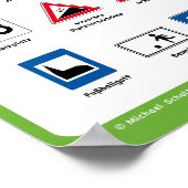 I Liebe Fußball Poster (Ecke)