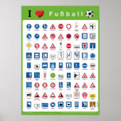 I Liebe Fußball Poster (Vorne)