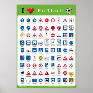 I Liebe Fußball Poster