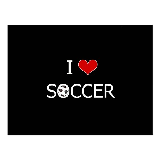 I LiebeFußball Postkarte Zazzle