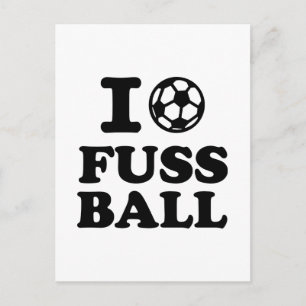I Liebe Fussball soccer Postkarte