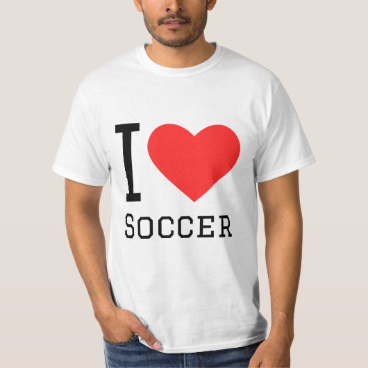 I Liebe Fußball T-Shirt (Vorderseite)