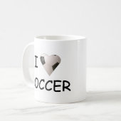 I LIEBE-FUSSBALL-TASSE KAFFEETASSE (Vorderseite Links)