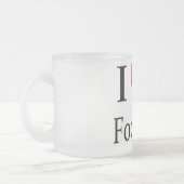 I Liebe-Fußball-trinkendes Glas Mattglastasse (Links)