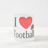 I Liebe-Fußball-trinkendes Glas Mattglastasse (Mittel)