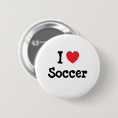 I Liebe Fußballherz-Brauch personalisiert Button (Vorne & Hinten)