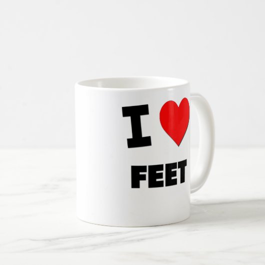 I Liebe-Füße Kaffeetasse (VorderseiteRechts)