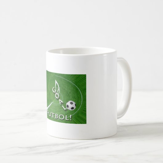 I Liebe Futbol Soccer individuell anpassbar Kaffeetasse (VorderseiteRechts)