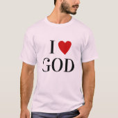 I LIEBE G O | Heftbenutzertext GOD religiöse T-S T-Shirt (Vorderseite)