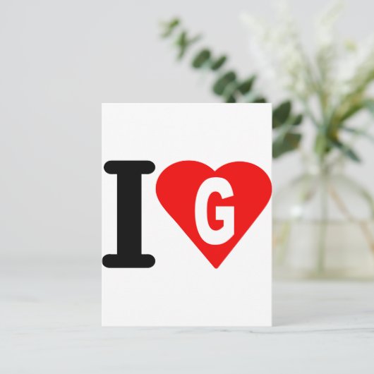 i-Liebe-g. Postkarte (Stehend Vorderseite)
