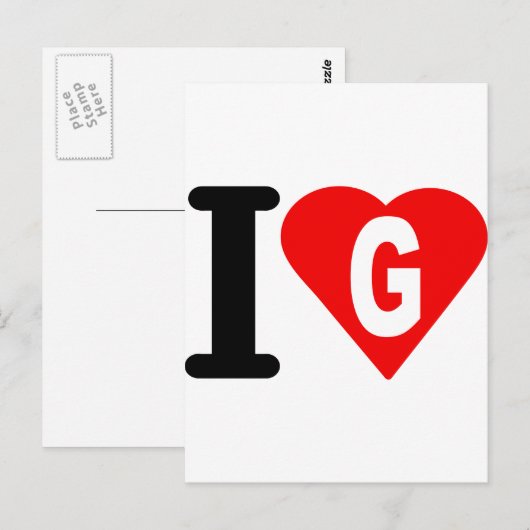 i-Liebe-g. Postkarte (Vorne/Hinten)