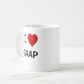 I Liebe GAAP - I Herz GAAP - Funny GAAP Kaffeetasse (Vorderseite Links)