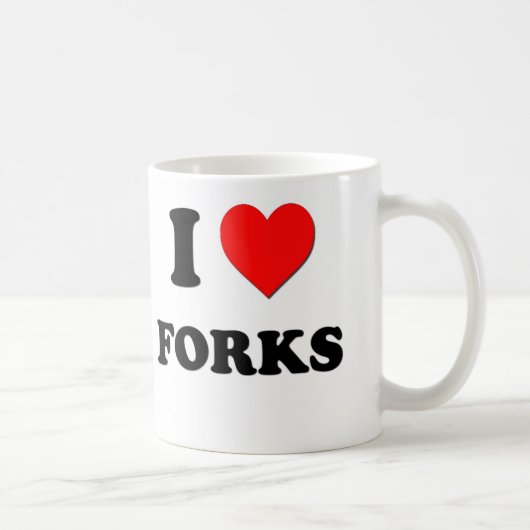 I Liebe-Gabeln Kaffeetasse (Rechts)