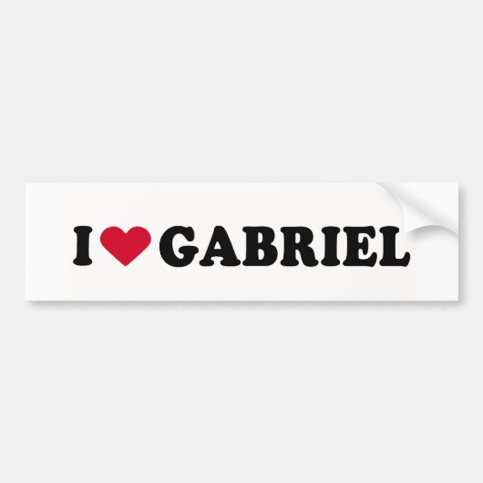 I LIEBE GABRIEL AUTOAUFKLEBER (Vorne)