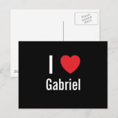 I Liebe Gabriel Postkarte (Vorne/Hinten)