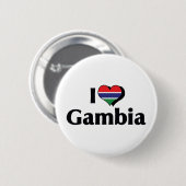 I Liebe Gambia Flag Button (Vorne & Hinten)