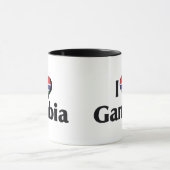 I Liebe Gambia Flag Tasse (Zentrum)