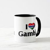 I Liebe Gambia Flag Tasse (VorderseiteRechts)