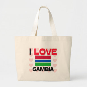 I Liebe Gambia Jumbo Stoffbeutel