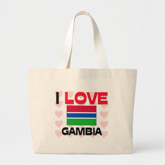 I Liebe Gambia Jumbo Stoffbeutel (Vorne)