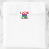I Liebe Gambia Runder Aufkleber (Tasche)
