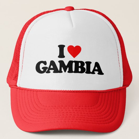 I LIEBE GAMBIA TRUCKERKAPPE (Vorderseite)