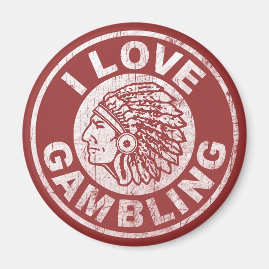 I Liebe Gambling Magnet (Vorne)