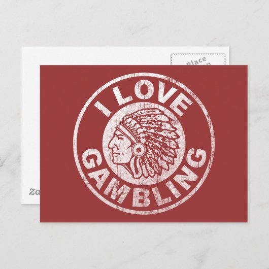 I Liebe Gambling Postkarte (Vorne/Hinten)